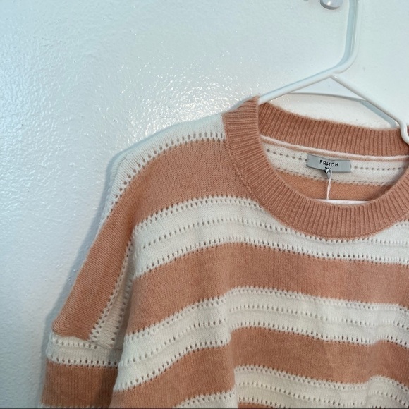 FRNCH Paris Nadiege Perforated Knit Striped Sweater - Picture 7 of 12